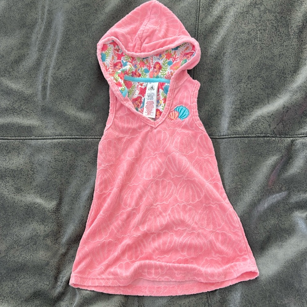 Disney Ariel swim coverup hoodie dress - size 3T